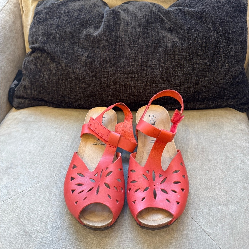 Bobux Red Sandals with Comfortable Cushioned Sole